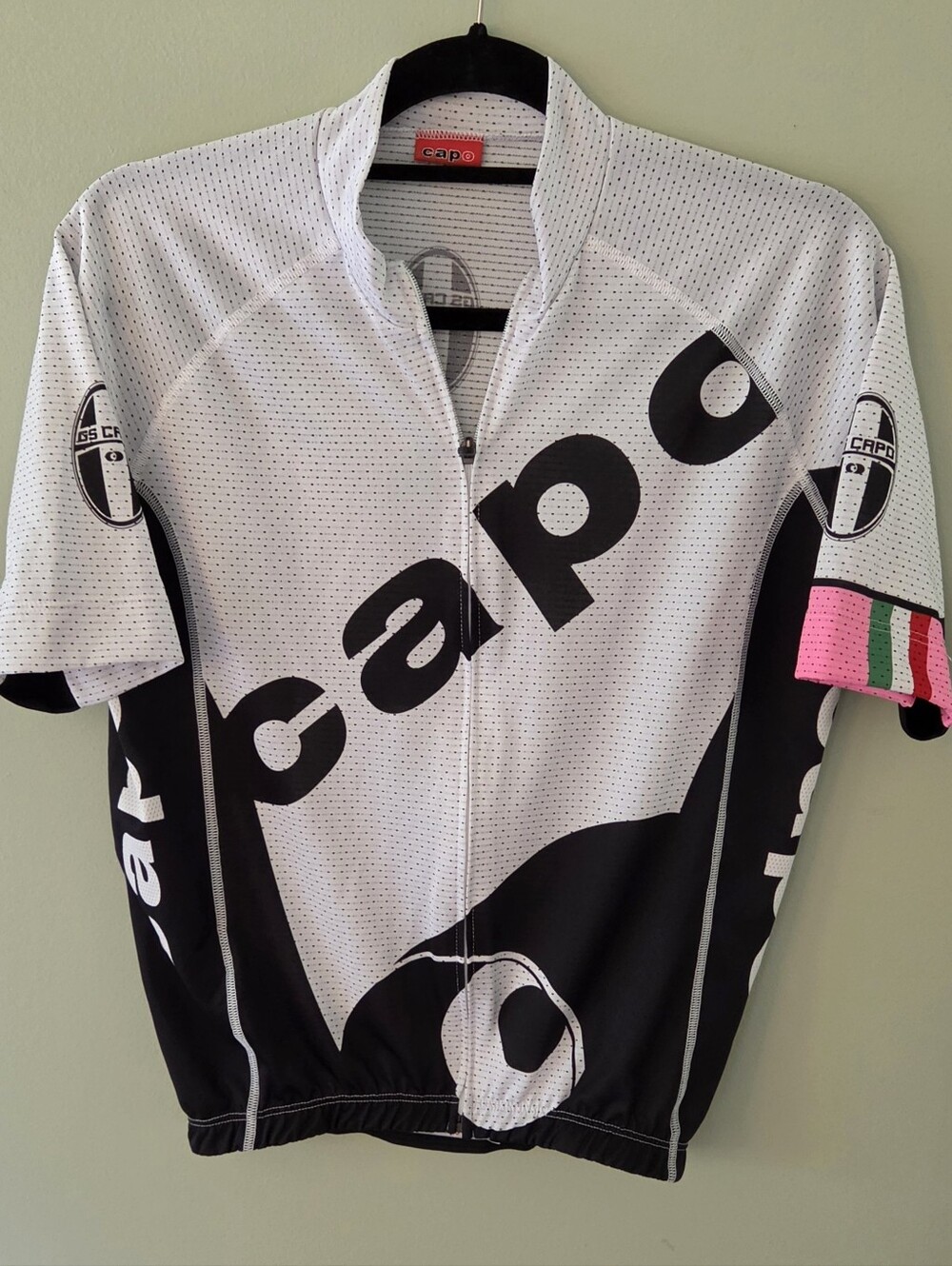 Capo G.S. Cycling Jersey Men's Medium White Black Pink Made in Italy